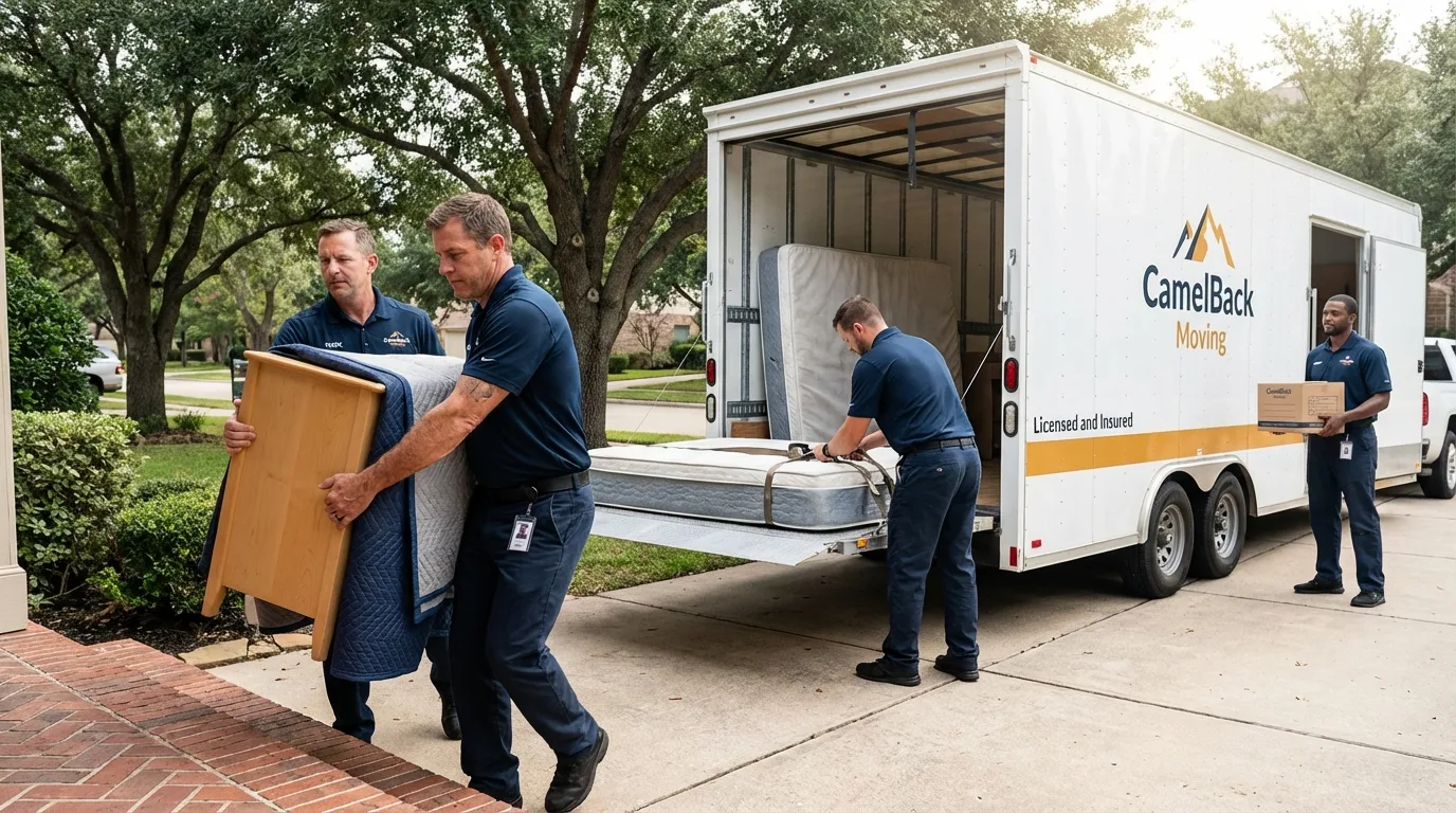 Crew loading residential truck for cross-state move from Atwood, KS