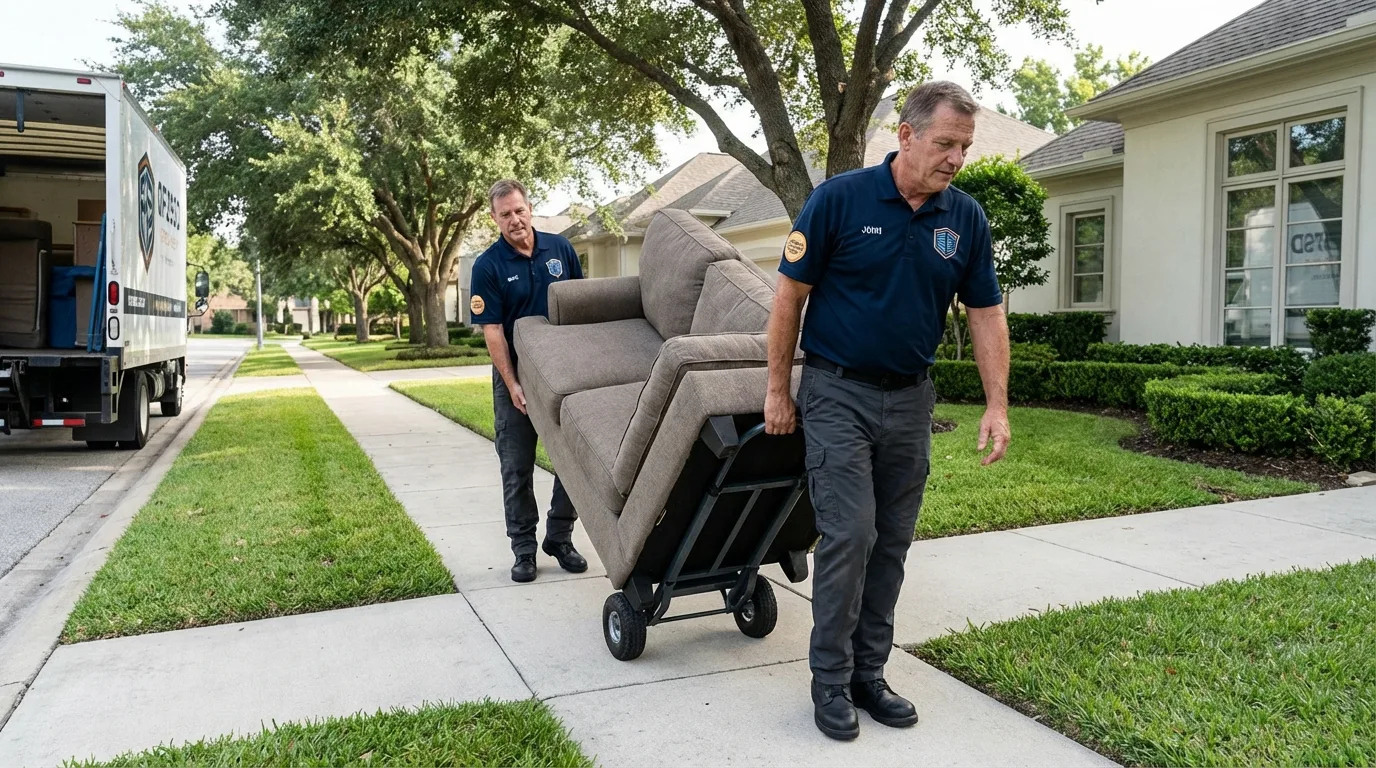 Local residential moving crew loading furniture in Atwood, KS